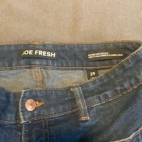 Joe Fresh - High Rise Wide Leg Cropped Sailor Jeans - Picture 2 of 4